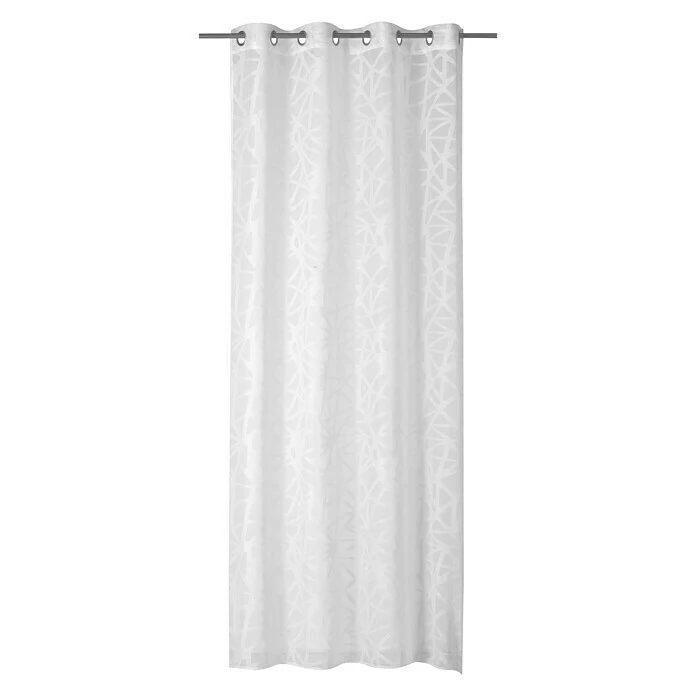 BAUHAUS Rasch Home Ösenschal Zig Zag 140 X 255 Cm, 100 % Polyester, Offwhite 1 BAUHAUS Rasch Home Ösenschal Zig Zag 140 X 255 Cm, 100 % Polyester, Offwhite