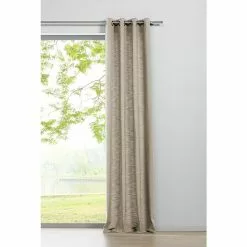 BAUHAUS Ösenschal Leinen-Look B X H: 135 X 300 Cm, 100 % Polyester, Beige
