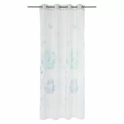 BAUHAUS Expo Ambiente Ösenschal Anna 135 X 245 Cm, 100 % Polyester, Weiß/Blau