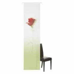 BAUHAUS Expo Ambiente II Flächenvorhang ROSE Weiß/Rot, 100 % Polyester