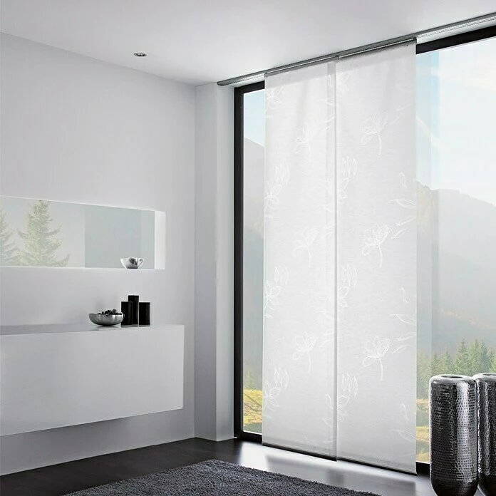 BAUHAUS Expo Ambiente Flächenvorhang Basic Weiß, 100 % Polyester, B X H: 60 X 300 Cm 3 BAUHAUS Expo Ambiente Flächenvorhang Basic Weiß, 100 % Polyester, B X H: 60 X 300 Cm – Bild 3