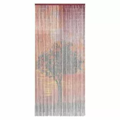 BAUHAUS Conacord Perlenvorhang Sunrise Rot/Orange/Schwarz, 90 X 200 Cm, Bambusstäbchen