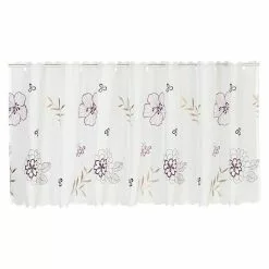 BAUHAUS Elbersdrucke Bistrogardine Javine Weiß/Violett, 140 X 48 Cm, 100 % Polyester