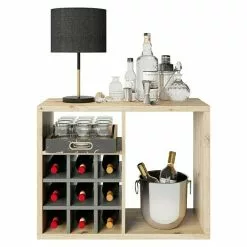 BAUHAUS Phönix Fortuna Beistelltisch L X B X H: 34 X 75,1 X 57,9 Cm, Eiche, Mit Bareinsatz