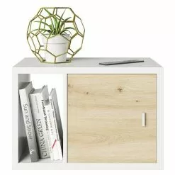 BAUHAUS Phönix Fortuna Beistelltisch L X B X H: 34 X 58 X 39,2 Cm, Weiß, Mit Türeinsatz