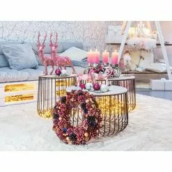 BAUHAUS Beistelltisch Ø X H: 53 X 33 Cm, Natur/Schwarz, Metall -BAUHAUS 12 958