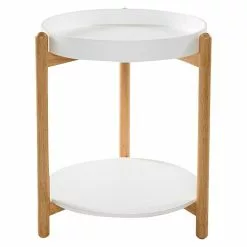 BAUHAUS Phönix Rubby Beistelltisch Ø X H: 40 X 45 Cm, Weiß