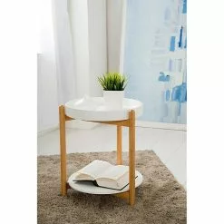 BAUHAUS Phönix Rubby Beistelltisch Ø X H: 40 X 45 Cm, Weiß -BAUHAUS 12 970