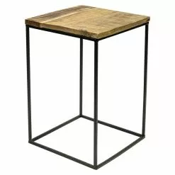 BAUHAUS Holztisch Eckig L X B X H: 33 X 33 X 50 Cm, Material Tischplatte: Mangoholz
