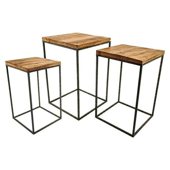 BAUHAUS Holztisch Eckig L X B X H: 33 X 33 X 50 Cm, Material Tischplatte: Mangoholz 2 BAUHAUS Holztisch Eckig L X B X H: 33 X 33 X 50 Cm, Material Tischplatte: Mangoholz – Bild 2