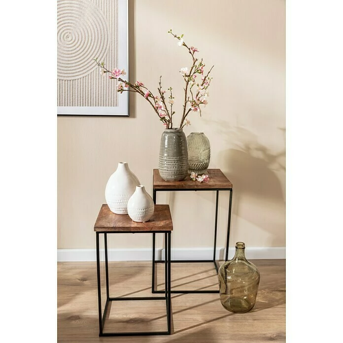 BAUHAUS Holztisch Eckig L X B X H: 33 X 33 X 50 Cm, Material Tischplatte: Mangoholz 4 BAUHAUS Holztisch Eckig L X B X H: 33 X 33 X 50 Cm, Material Tischplatte: Mangoholz – Bild 4