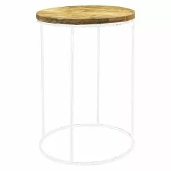 BAUHAUS Beistelltisch Ø X H: 38 X 53 Cm, Mangoholz